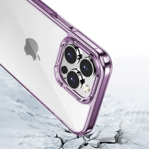 Etui Bizon Case Halo do Apple iPhone 15 Pro Max przezroczysto-fioletowe