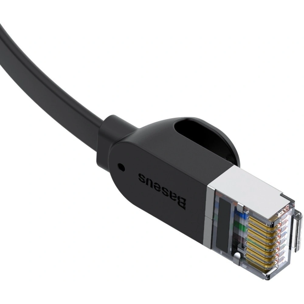 Hurtownia GSM - Flaches Netzwerkkabel Baseus High Speed, Ethernet RJ45, Gigabit, Cat.6, 1m (schwarz) - BSU1438BLK - {ean13} - Hurt