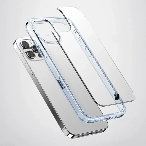 Etui Bizon Case Halo do Apple iPhone 15 Pro Max przezroczysto-niebieskie