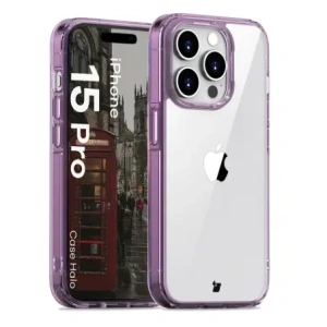 Hurtownia GSM - Etui Bizon Case Halo pentru Apple iPhone 15 Pro transparent-violet - BIZ8723 - {ean13} - Hurt