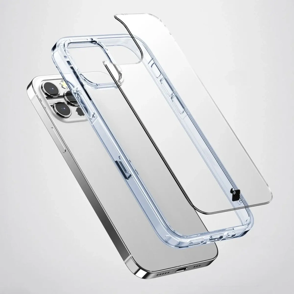 Hurtownia GSM - Etui Bizon Case Halo pentru Apple iPhone 15 Pro transparent-albastru - BIZ8724 - {ean13} - Hurt
