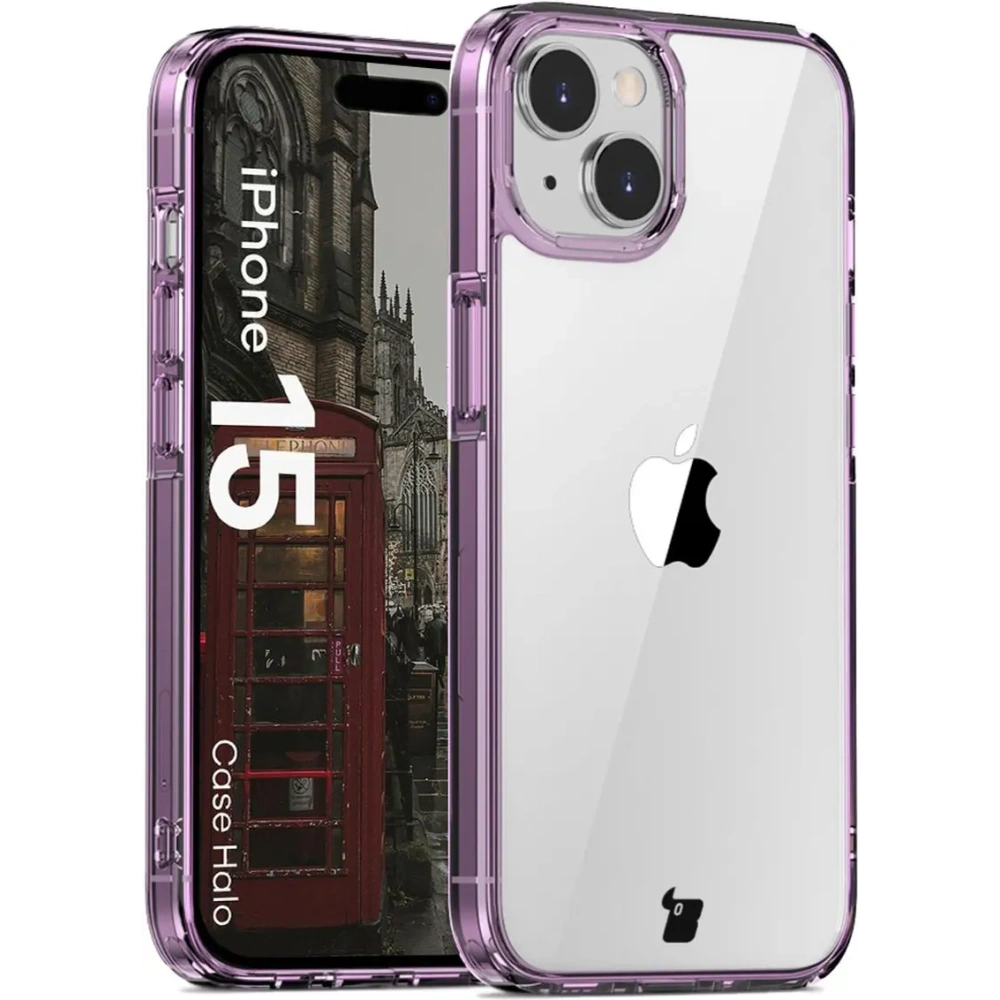 Hurtownia GSM - Etui Bizon Case Halo do Apple iPhone 15 průhledně-fialové - BIZ8726 - {ean13} - Hurt