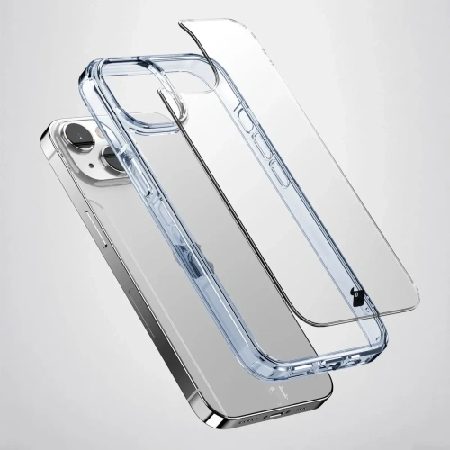 Etui Bizon Case Halo do Apple iPhone 15 przezroczysto-niebieskie