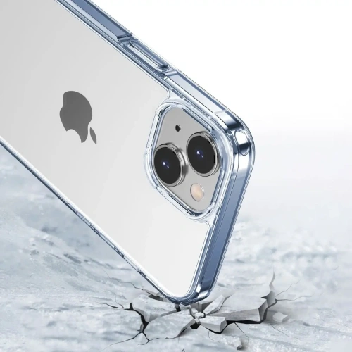 Etui Bizon Case Halo do Apple iPhone 15 przezroczysto-niebieskie