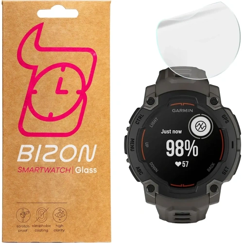 Folia hydrożelowa na ekran Bizon Glass Watch Hydrogel do Garmin Instinct E 45 mm [2 PACK]