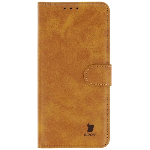 Etui z klapką Bizon Case Pocket do Xiaomi Redmi Note 14 Pro 4G brązowe