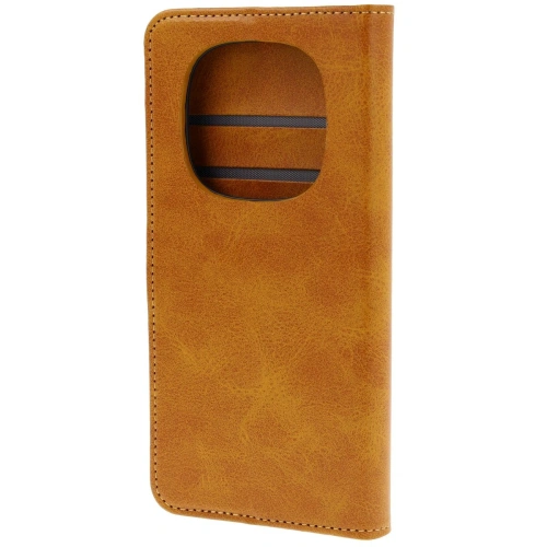 Etui z klapką Bizon Case Pocket do Xiaomi Redmi Note 14 Pro 4G brązowe