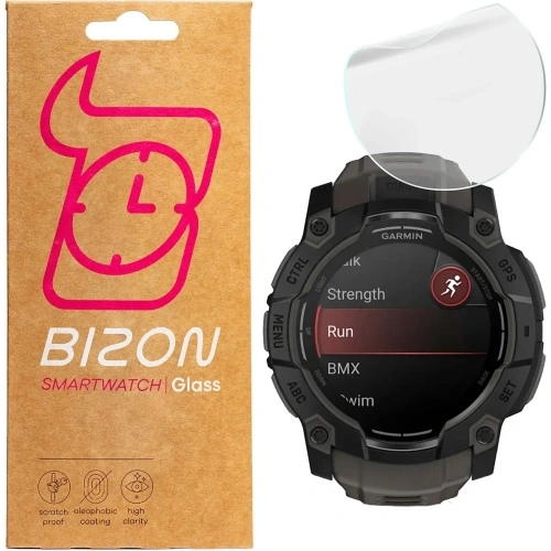Folia hydrożelowa na ekran Bizon Glass Watch Hydrogel do Garmin Instinct 3 50mm [2 PACK]