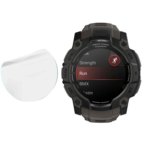 Folia hydrożelowa na ekran Bizon Glass Watch Hydrogel do Garmin Instinct 3 50mm [2 PACK]