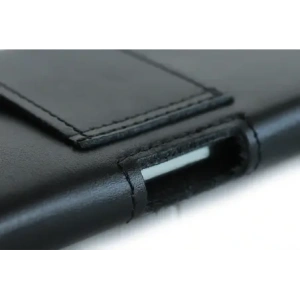 Hurtownia GSM - LURESKO FREYA XL kožené pouzdro na opasek, pouzdro na telefon 165x82x10mm (černé hladké s černou nití) - LUR1 - {ean13} - Hurt