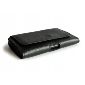 Wholesale LURESKO FREYA XL leather holster for belt, phone case 165x82x10mm (black ribbed with black thread) - LUR2 - {ean13} - Hurt