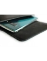 Hurtownia GSM - LURESKO FREYA XL kožené pouzdro na opasek, pouzdro na telefon 165x82x10mm (černé žebrované s černou nití) - LUR2 - {ean13} - Hurt