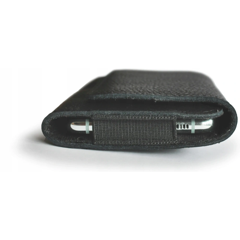 Hurtownia GSM - LURESKO FREYA XL kožené pouzdro na opasek, pouzdro na telefon 165x82x10mm (černé žebrované s černou nití) - LUR2 - {ean13} - Hurt