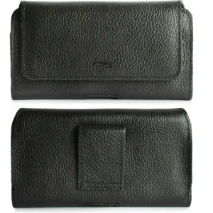 Hurtownia GSM - Husa din piele LURESKO FREYA XL pentru curea, carcasa pentru telefon 165x82x10mm (neagră cu dungi și fir negru) - LUR2 - {ean13} - Hurt