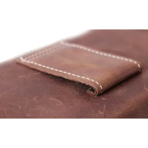 Wholesale LURESKO FREYA XL leather holster for belt, phone case 165x82x10mm (vintage brown with white thread) - LUR3 - {ean13} - Hurt