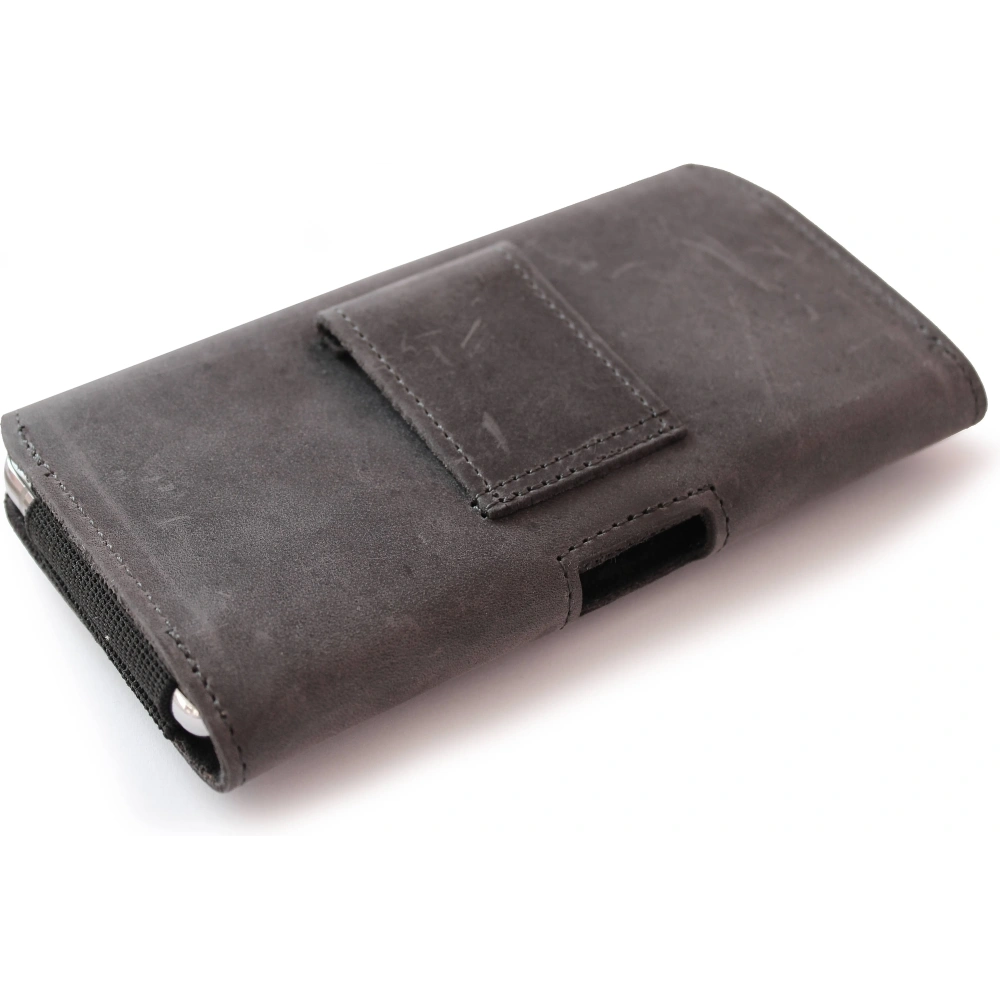 Wholesale LURESKO FREYA XL leather holster for belt, phone case 165x82x10mm (gray vintage) - LUR4 - {ean13} - Hurt