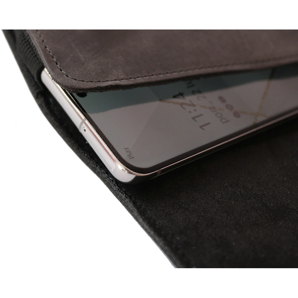 Wholesale LURESKO FREYA XL leather holster for belt, phone case 165x82x10mm (gray vintage) - LUR4 - {ean13} - Hurt