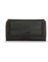 Wholesale LURESKO FREYA XL leather holster for belt, phone case 165x82x10mm (black smooth with red thread and red interior) - LUR5 - {ean13} - Hurt