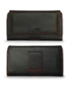 Hurtownia GSM - LURESKO FREYA XL kožené pouzdro na opasek, pouzdro na telefon 165x82x10mm (černé hladké s červenou nití a červeným vnitřkem) - LUR5 - {ean13} - Hurt