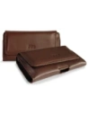 Hurtownia GSM - Kožené pouzdro LURESKO FREYA XL na opasek pouzdro na telefon 165x82x10mm (hladká hnědá) - LUR6 - {ean13} - Hurt