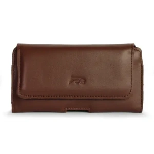 Wholesale LURESKO FREYA XL leather holster for belt, phone case 165x82x10mm (smooth brown) - LUR6 - {ean13} - Hurt
