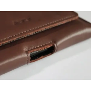 Wholesale LURESKO FREYA XL leather holster for belt, phone case 165x82x10mm (smooth brown) - LUR6 - {ean13} - Hurt