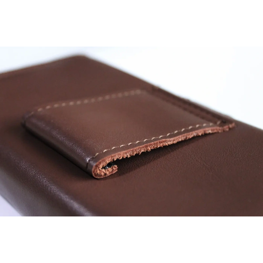 Wholesale LURESKO FREYA XL leather holster for belt, phone case 165x82x10mm (smooth brown) - LUR6 - {ean13} - Hurt