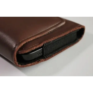 Wholesale LURESKO FREYA XL leather holster for belt, phone case 165x82x10mm (smooth brown) - LUR6 - {ean13} - Hurt
