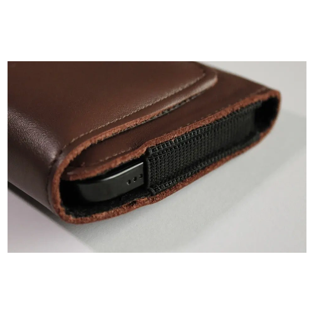 Wholesale LURESKO FREYA XL leather holster for belt, phone case 165x82x10mm (smooth brown) - LUR6 - {ean13} - Hurt