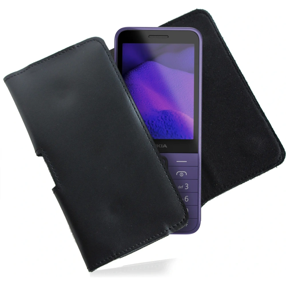 Hurtownia GSM - LURESKO FREYA S kožené pouzdro na opasek pro telefon 131x62x12mm - ČERNÉ Hladké - LUR7 - {ean13} - Hurt
