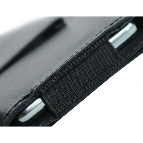 Skórzana kabura LURESKO FREYA S do paska etui na telefon 131x62x12mm - CZARNY GŁADKI