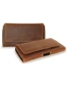 LURESKO FREYA S leather holster for belt phone case 131x62x12mm - VINTAGE BROWN