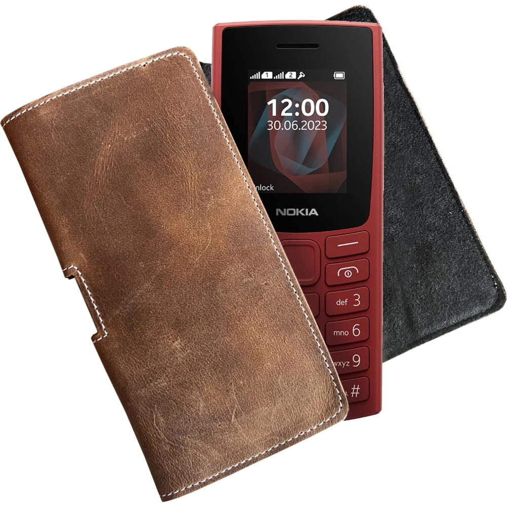 Hurtownia GSM - LURESKO FREYA S kožené pouzdro na opasek pro telefon 131x62x12mm - VINTAGE HNĚDÁ - LUR8 - {ean13} - Hurt