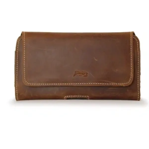 Wholesale LURESKO FREYA S leather holster for belt phone case 131x62x12mm - VINTAGE BROWN - LUR8 - {ean13} - Hurt
