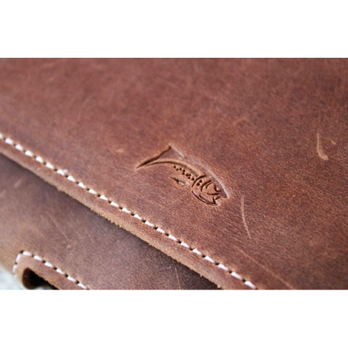 Skórzana kabura LURESKO FREYA S do paska etui na telefon 131x62x12mm - BRĄZ VINTAGE