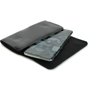 Hurtownia GSM - LURESKO FREYA XXL kožené pouzdro na opasek pro telefon 170x82x10mm (černé hladké s černou nití) - LUR10 - {ean13} - Hurt