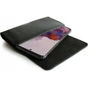 Hurtownia GSM - Husa din piele LURESKO FREYA XXL pentru brâu, husă pentru telefon 170x82x10mm (neagră cu fâșii, fire negre) - LUR11 - {ean13} - Hurt