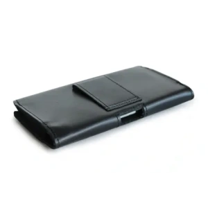 Wholesale LURESKO FREYA XXL leather holster for belt phone case 170x82x10mm (black smooth with black thread) - LUR10 - {ean13} - Hurt