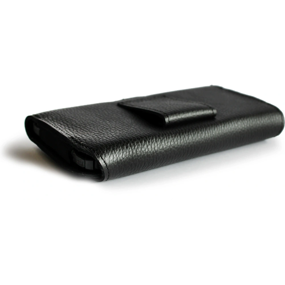 Hurtownia GSM - Skórzana kabura LURESKO FREYA XXL do paska etui na telefon 170x82x10mm (czarny karbowany czarna nić) - LUR11 - {ean13} - Hurt