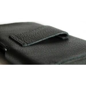 Hurtownia GSM - LURESKO FREYA XXL kožené pouzdro na opasek, pouzdro na telefon 170x82x10mm (černé vroubkované, černá nit) - LUR11 - {ean13} - Hurt
