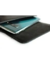Hurtownia GSM - Husa din piele LURESKO FREYA XXL pentru brâu, husă pentru telefon 170x82x10mm (neagră cu fâșii, fire negre) - LUR11 - {ean13} - Hurt