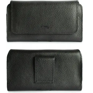 Hurtownia GSM - Husa din piele LURESKO FREYA XXL pentru brâu, husă pentru telefon 170x82x10mm (neagră cu fâșii, fire negre) - LUR11 - {ean13} - Hurt