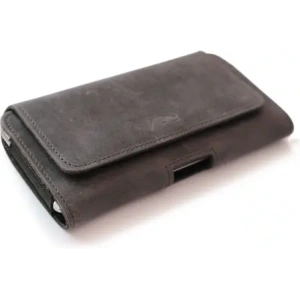 Wholesale LURESKO FREYA XXL leather holster for belt phone case 170x85x10mm (gray vintage gray thread) - LUR13 - {ean13} - Hurt