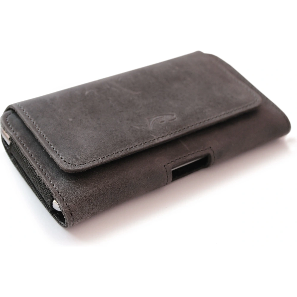 Hurtownia GSM - LURESKO FREYA XXL kožené pouzdro na opasek na telefon 170x85x10mm (šedá vintage s šedou nití) - LUR13 - {ean13} - Hurt