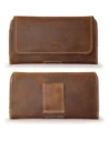 Hurtownia GSM - LURESKO FREYA XXL kožené pouzdro na opasek, pouzdro na telefon 170x85x10mm (vintage hnědé s bílou nití) - LUR12 - {ean13} - Hurt