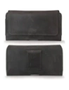 Wholesale LURESKO FREYA XXL leather holster for belt phone case 170x85x10mm (gray vintage gray thread) - LUR13 - {ean13} - Hurt