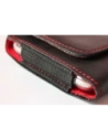 Wholesale LURESKO FREYA XXL leather holster for belt, phone case 170x85x10mm (black smooth, red thread, red interior) - LUR14 - {ean13} - Hurt