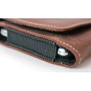 Wholesale LURESKO FREYA 3XL leather holster for belt, phone case 175x83x15 (vintage brown with white thread) - LUR16 - {ean13} - Hurt