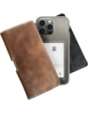 Wholesale LURESKO FREYA 3XL leather holster for belt, phone case 175x83x15 (vintage brown with white thread) - LUR16 - {ean13} - Hurt