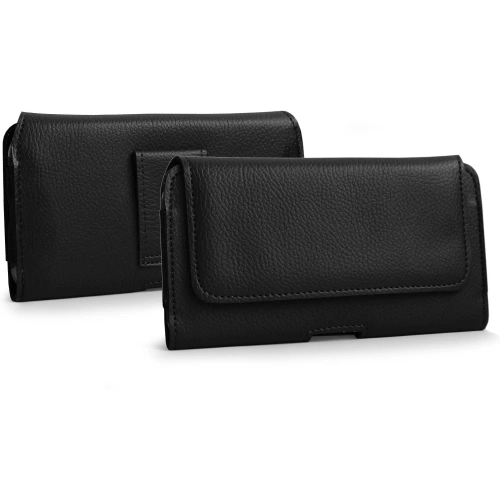 Kabura LURESKO HEL XL do paska Eco etui na telefon 165x82x12 (czarny karbowany czarny nić)